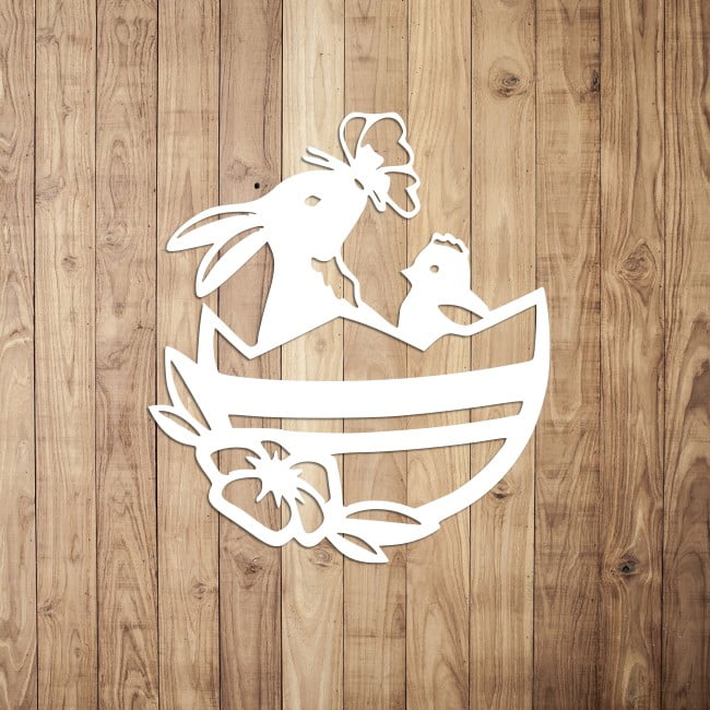 Ozdoba wielkanocna zajączek w skorupce