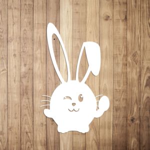 Śmieszny królik z jajkiem