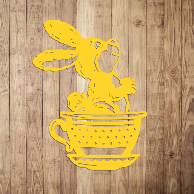 Ozdoba wielkanocna zajączek w filiżance - obrazek 5