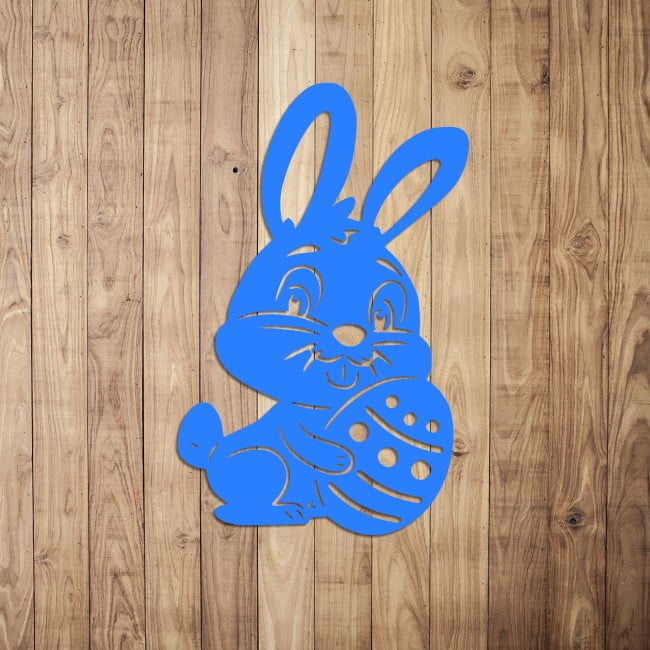 Ozdoba wielkanocna królik z pisanką - obrazek 3