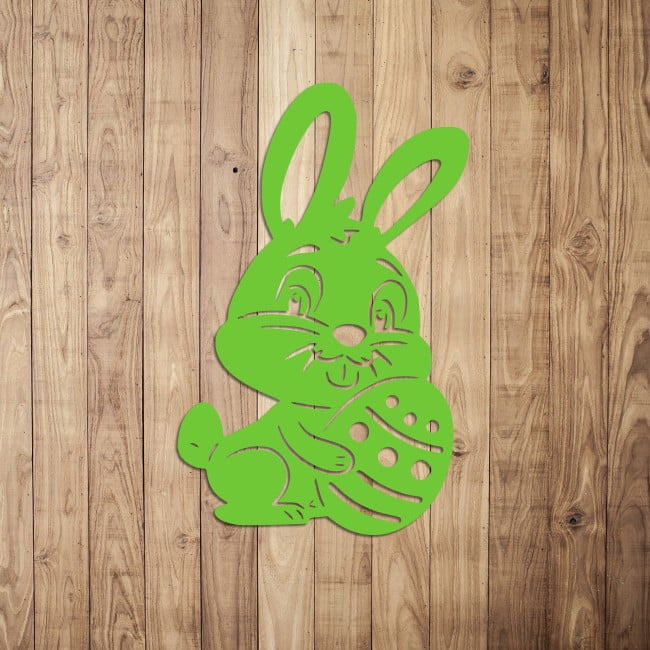 Ozdoba wielkanocna królik z pisanką - obrazek 4