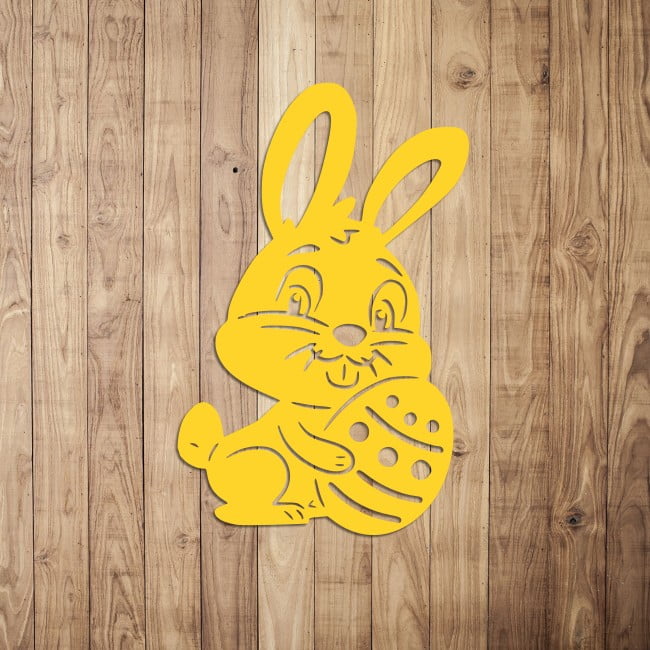 Ozdoba wielkanocna królik z pisanką - obrazek 5