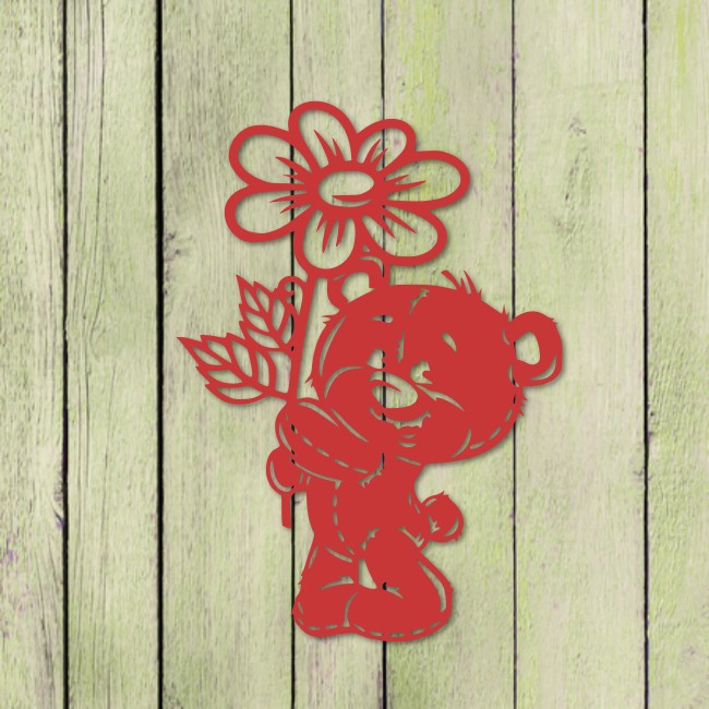 Miś z kwiatkiem - obrazek 4