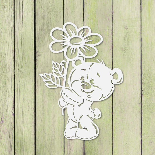 Miś z kwiatkiem - obrazek 3