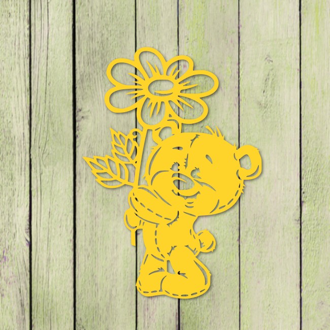 Miś z kwiatkiem - obrazek 2