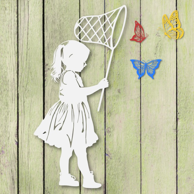 Dziewczynka z siatką na motyle - obrazek 2